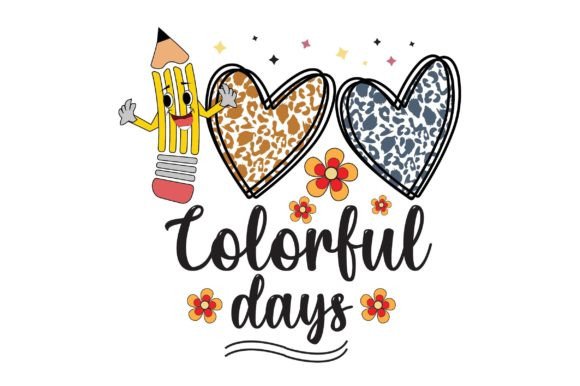 100 Colorful Days Svg for Graphics and Crafts