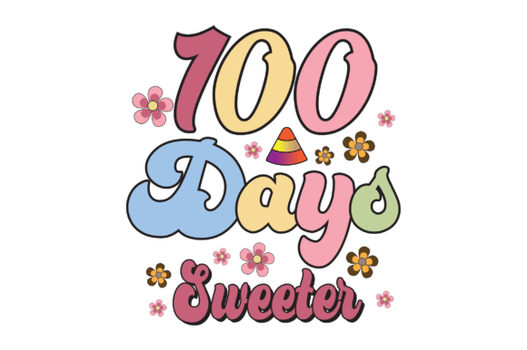 100 Days Sweeter Svg for Crafts and Graphics
