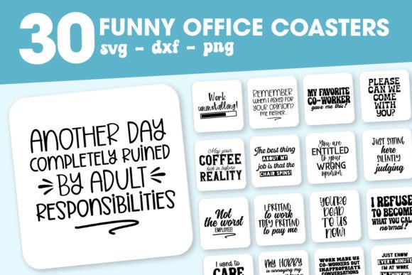 Coaster Svg Funny Office Coasters for Crafts and Graphics