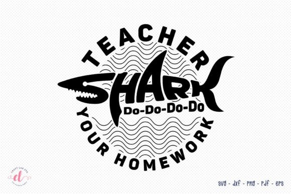 Teacher Shark SVG Design for Crafts and Graphics